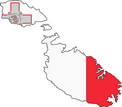 color de la ciudad del mapa de malta de la bandera del país. 12177312 PNG