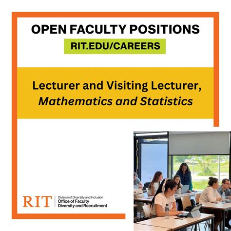RIT Office of Faculty Diversity and Recruitment on LinkedIn: 🚨Faculty ...