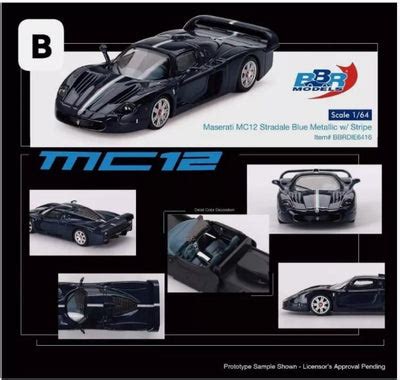 BBR Models Maserati MC12 Stradale Blue Metallic White Stripe – Krazy ...