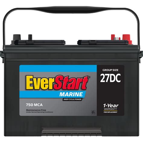 EverStart 27DC 12V Marine & RV Deep Cycle Battery - 750 MCA in Macao at ...