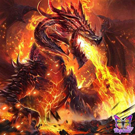 RED AND Gold Fire Breathing Dragon Dacarys Something i Colored From a ...