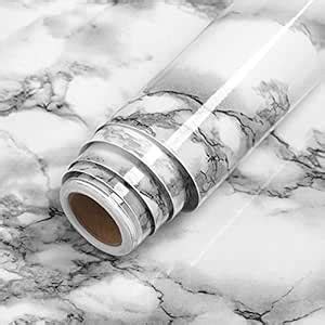 Veki White Marble foil Stickers Oil Proof Waterproof Stove Sticker ...