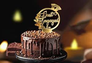 WEDLOCK Just Engaged Wedding Engagement Cake Topper | Engagement Ring ...