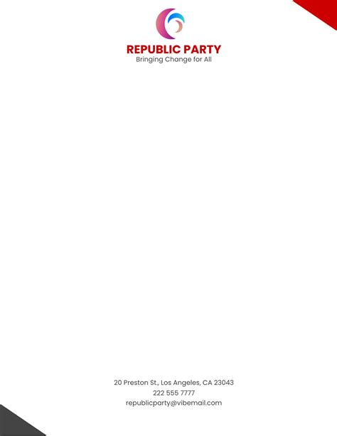 Free Political Letterhead Templates, Editable and Printable