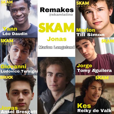SKAM Remakes: Jonas Vasquez in SKAM, SKAM Italia, SKAM France, Druck ...