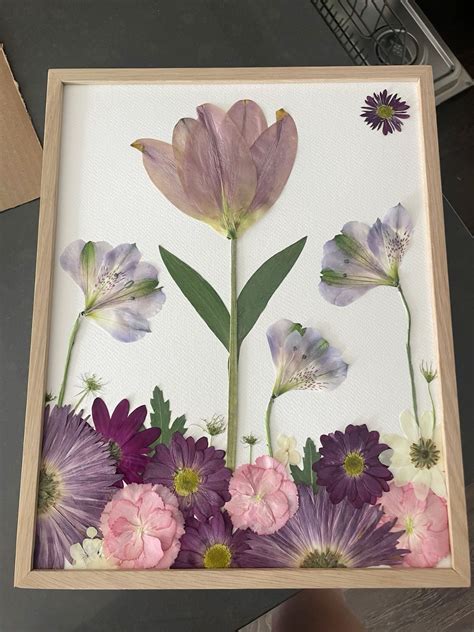 Whimsical pressed flower frame in 2025 | Pressed flower art, Pressed ...
