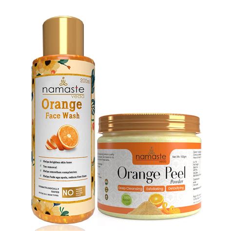 Orange powder & Orange face wash gel for Skin Brightening, Helps Reduce ...