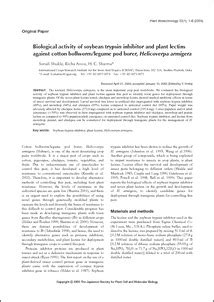 Biological activity of soybean trypsin inhibitor and plant lectins ...