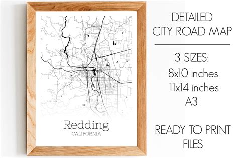 Redding California City Map Graphic by SVGExpress · Creative Fabrica