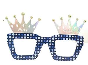 Creative Creation Happy Birthday Goggle 2 Pcs + Blue Balloon 25 Pcs ...