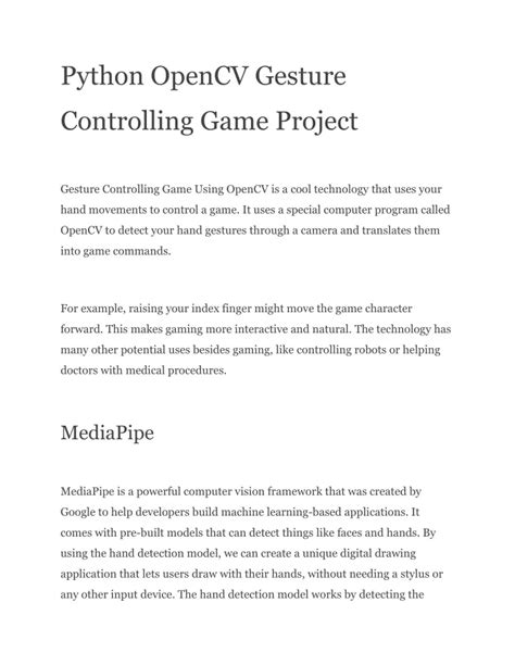 Image result for Gesture Control Python