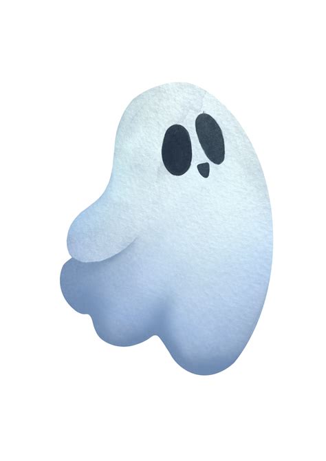 cute Ghost clipart on transparent background. Childish Watercolor hand ...