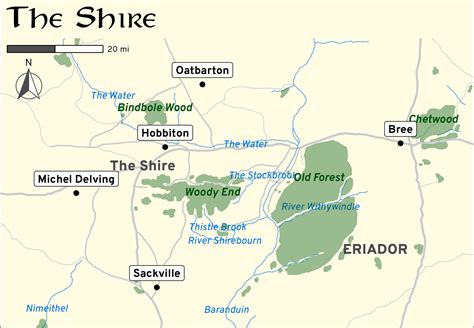Middle Earth Map Shire