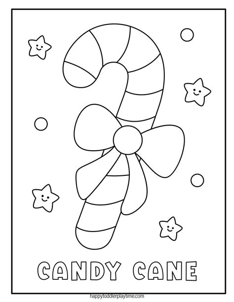 Free Printable Candy Cane Coloring Pages For Kids - Happy Toddler Playtime