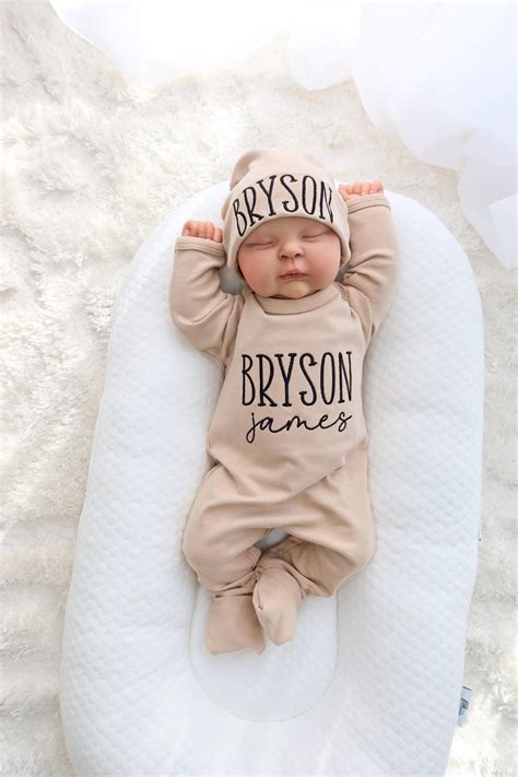 Baby Coming Home Outfit, Personalized Baby Gift, Custom Baby Apparel ...