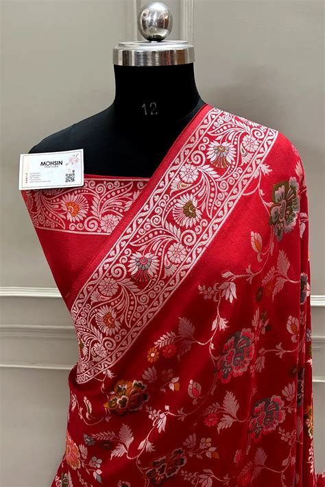 Pink Jhanjaal Katan Silk Banarasi Saree – Mohsin Textiles