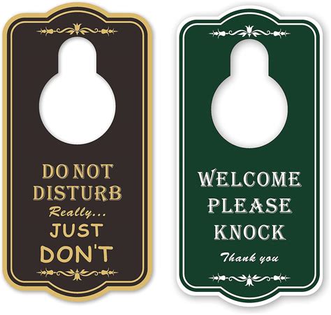 Buy Do Not Disturb Door Sign, Welcome Please Knock Door Hanger Sign ...