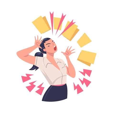 Furious woman office employee with fierce face shouting and screaming ...