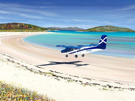 Scotland beach airport runway disappears at high tide | બારા એરપોર્ટ ...