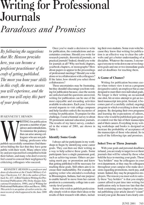 Image result for Professional Journal Example