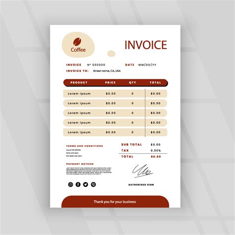 Image result for Invoice Template Design