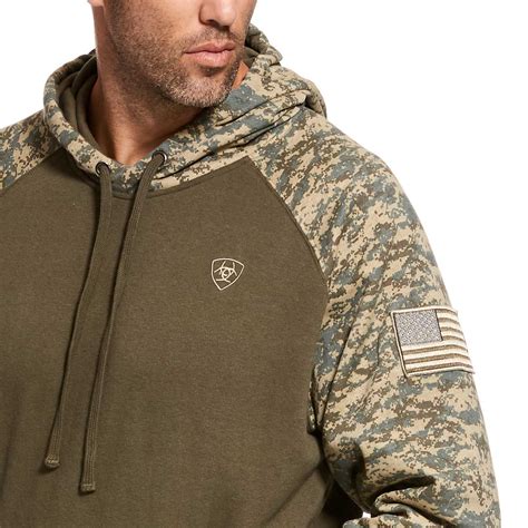 Ariat Cold Series Men's Patriot Hoodie, Sage Camo - Jeffers
