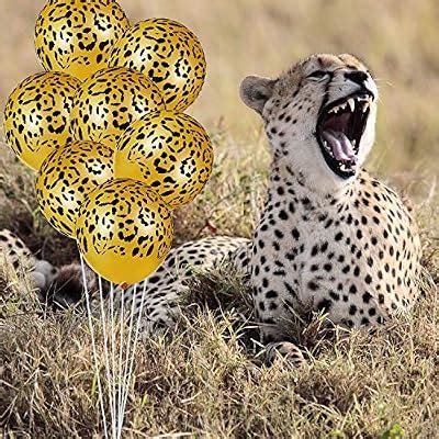 Gejoy 36 Pcs Cheetah Balloons Gold Leopard Print India | Ubuy