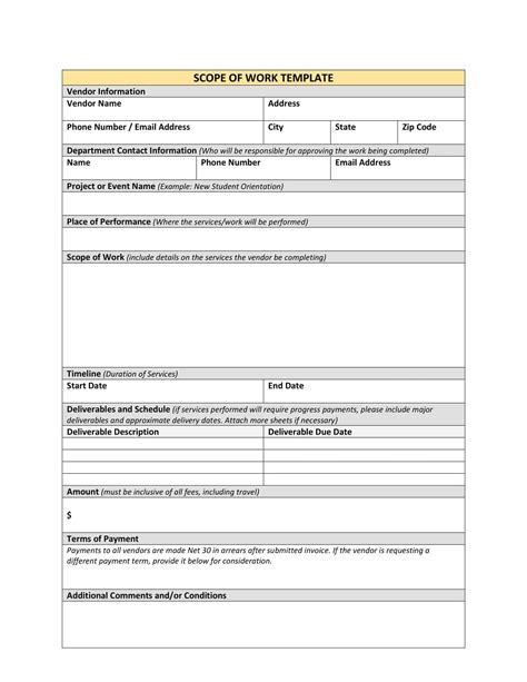 Image result for Scope of Work Example.pdf