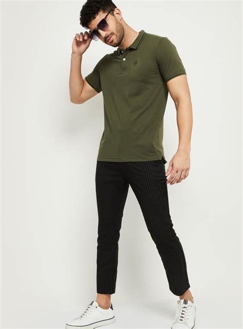 Buy Men Solid Slim Fit Polo Online at just Rs. 449.0 - 1000010533156 ...