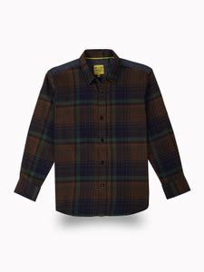 GINI & JONY Boys Checkered Casual Brown Shirt - Buy GINI & JONY Boys ...