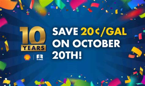 Save 20¢/gal on October 20th at Shell Stations :: Southern Savers