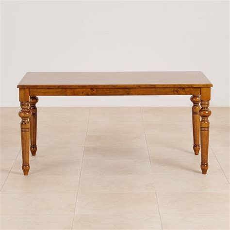 Buy (Refurbished) Tagetes Solid Wood 6-Seater Dining Table - Brown from ...