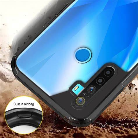 Silicone Frame Transparent Hard Back Cover for Realme 5i