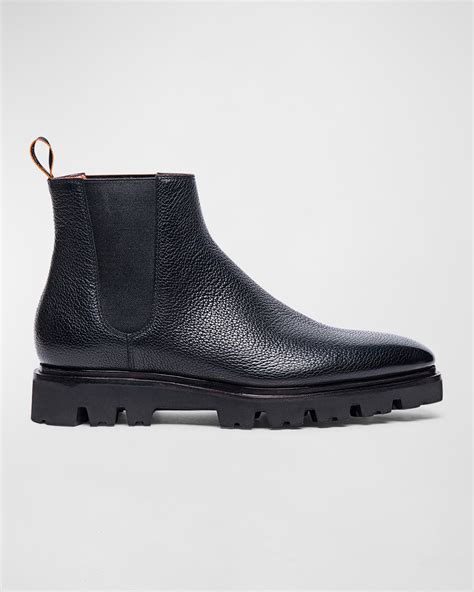 Belstaff Men's Longton Leather Chelsea Boots | Neiman Marcus