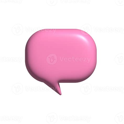Bubble chat pink. 3d render 22285729 PNG