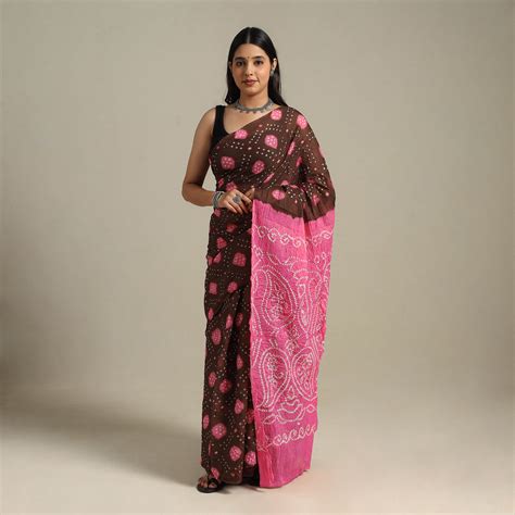 Kutch Tie-Dye Cotton Bandhani Saree – iTokri आई.टोकरी