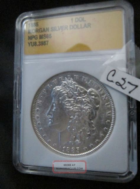 C27 1885 Morgan Silver Dollar Coin Uncirculated Collectable Money