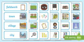 Indoor Places and Rooms Word Cards (teacher made) - Twinkl