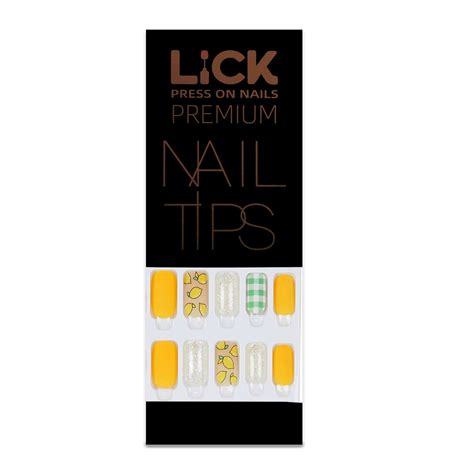 Matte Yellow Reusable Artificial Nails Set | Sugatra