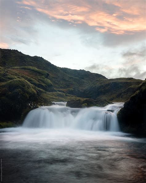 Waterfall Sunset 的图像结果