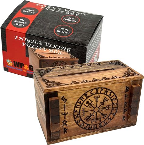 Enigma Viking Secret Puzzle Box - Money and Gift Card Holder in a Wood ...