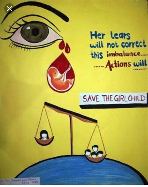 Save girl child campaign designer poster - Brainly.in