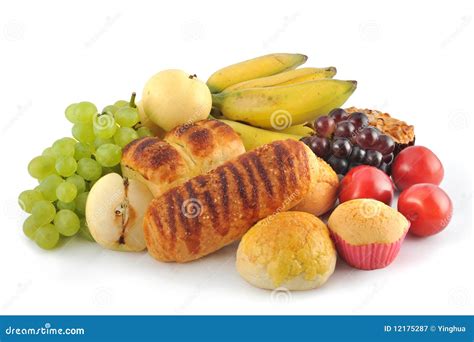 Fruta y pan imagen de archivo. Imagen de tropical, fresco - 12175287