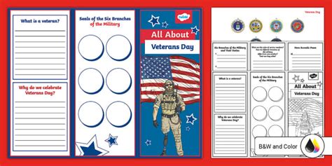 Veterans Day Brochure Project for 3rd-5th Grade - Twinkl