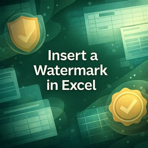 How to Insert a Watermark in Excel (3 Easy Methods) - Excel Insider