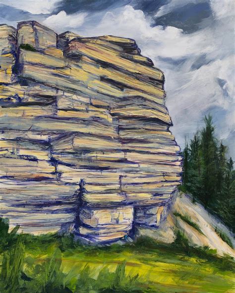 Bear Gulch Limestone Fossil Site, Montana - 30" x 24" — Emily Graslie