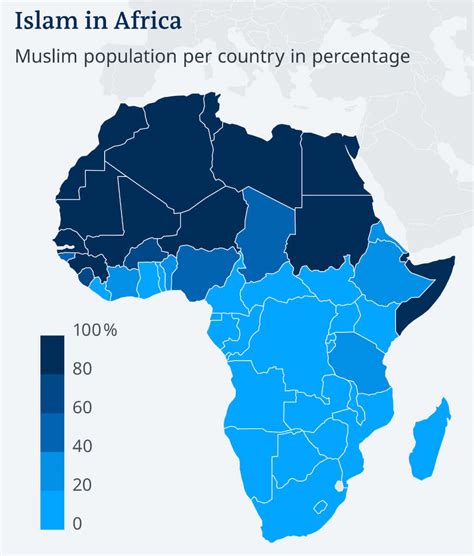 Muslim Population Map in Africa by Country - Guide of the World