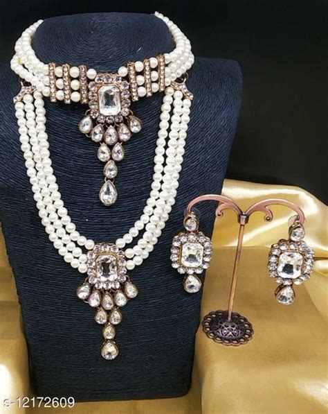 White-Jadex-3-Line-Pearl-Mala-Combo-Set – Shefit