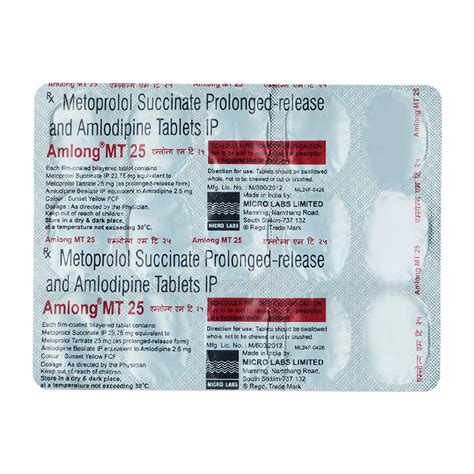 Amlong MT 2.5/25 Tablet | Uses, Side Effects, Price | Apollo Pharmacy