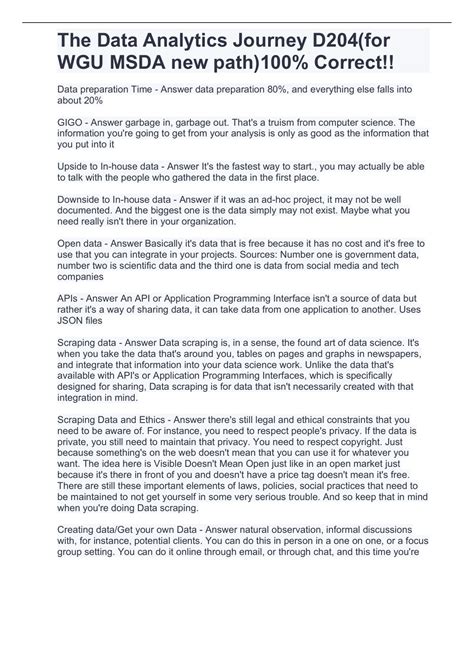 Wgu Data Analytics